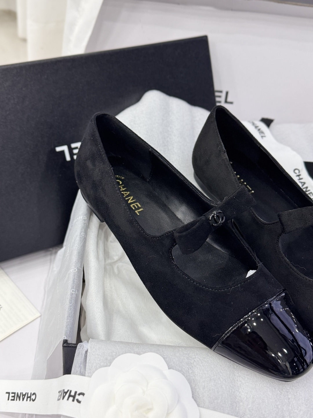 Chanel Patent Leather Bow Shoes