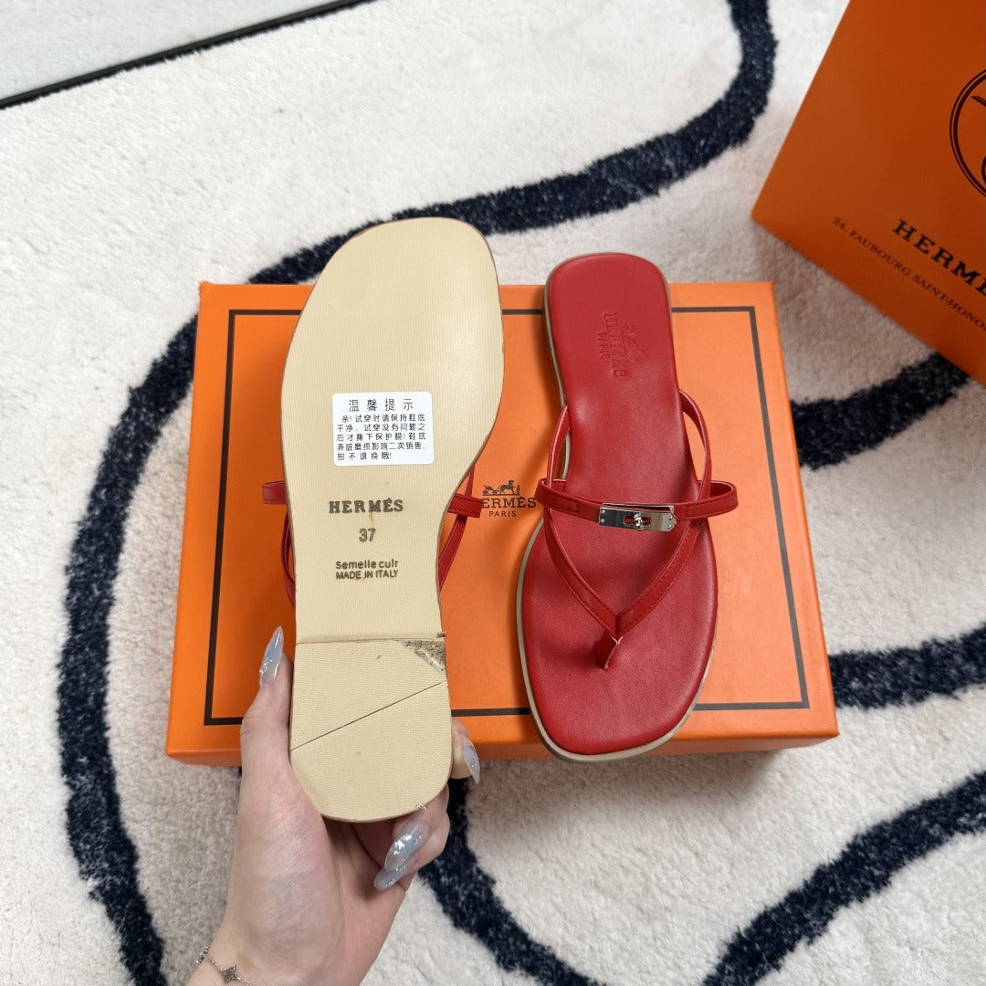Hermes Leather Logo Slides