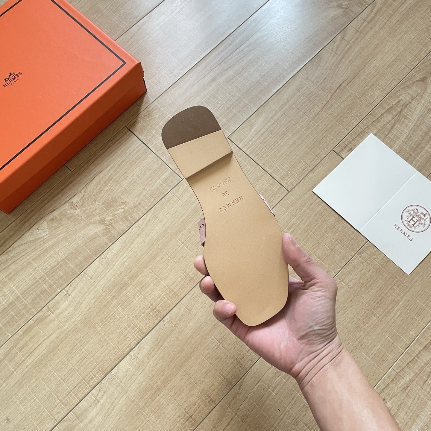 Hermes Leather Slides