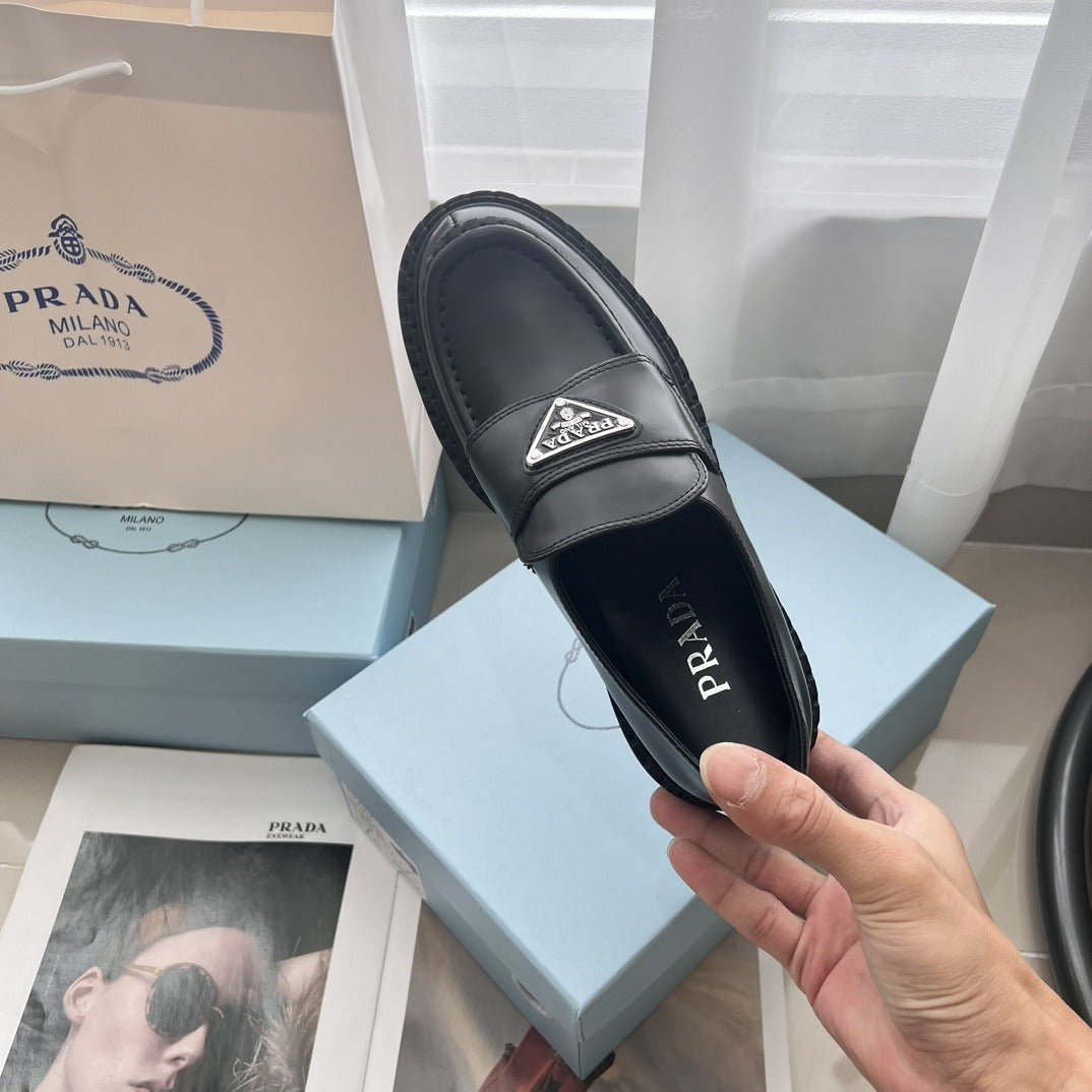Prada Lambskin Leather Loafers