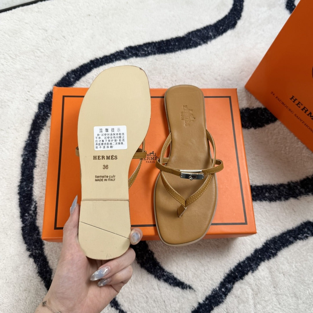 Hermes Leather Logo Slides
