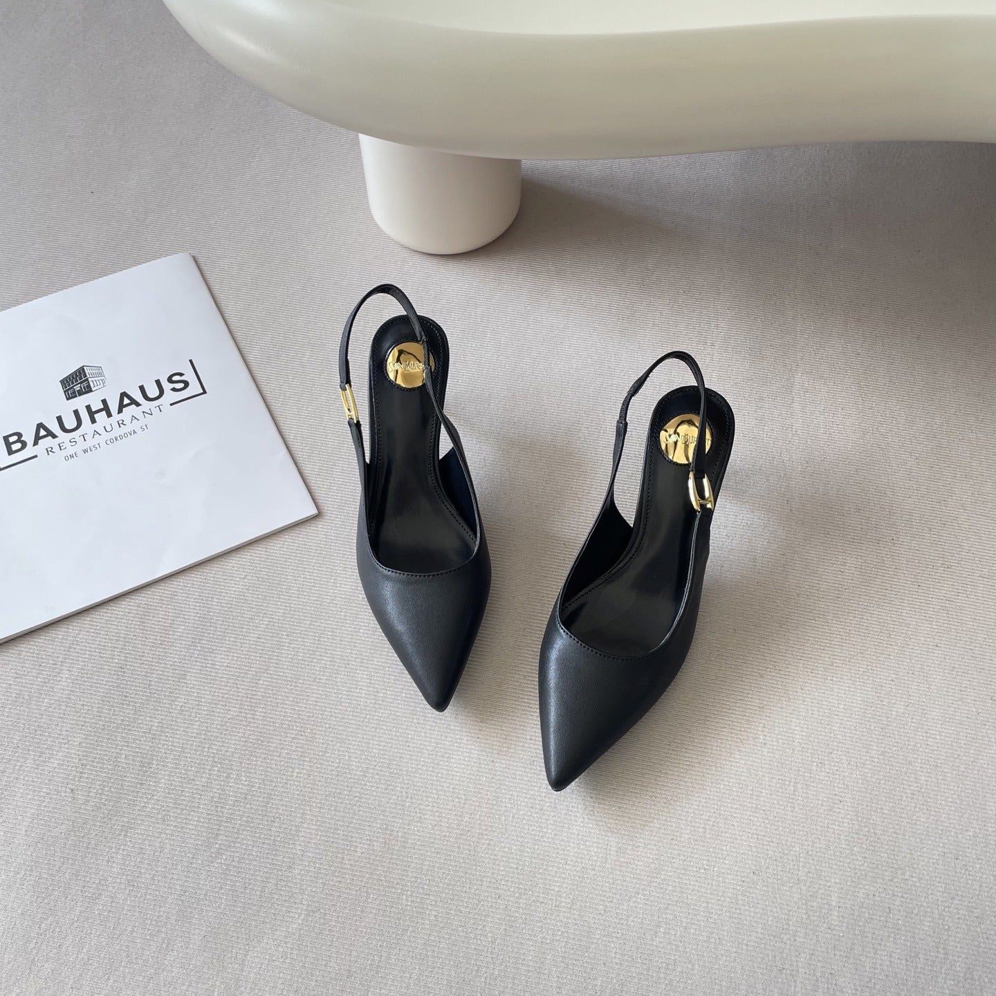 Saint Laurent Lambskin Leather Pointed Toe Heels