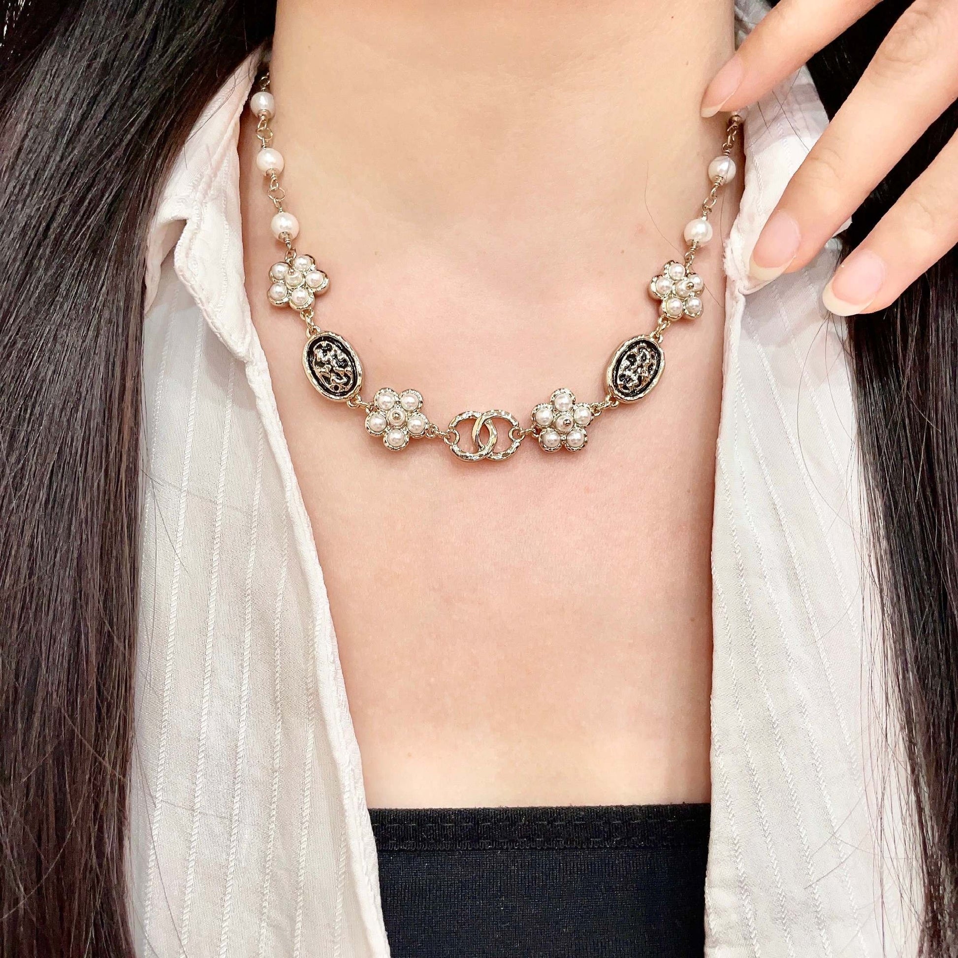 Chanel Logo Necklace