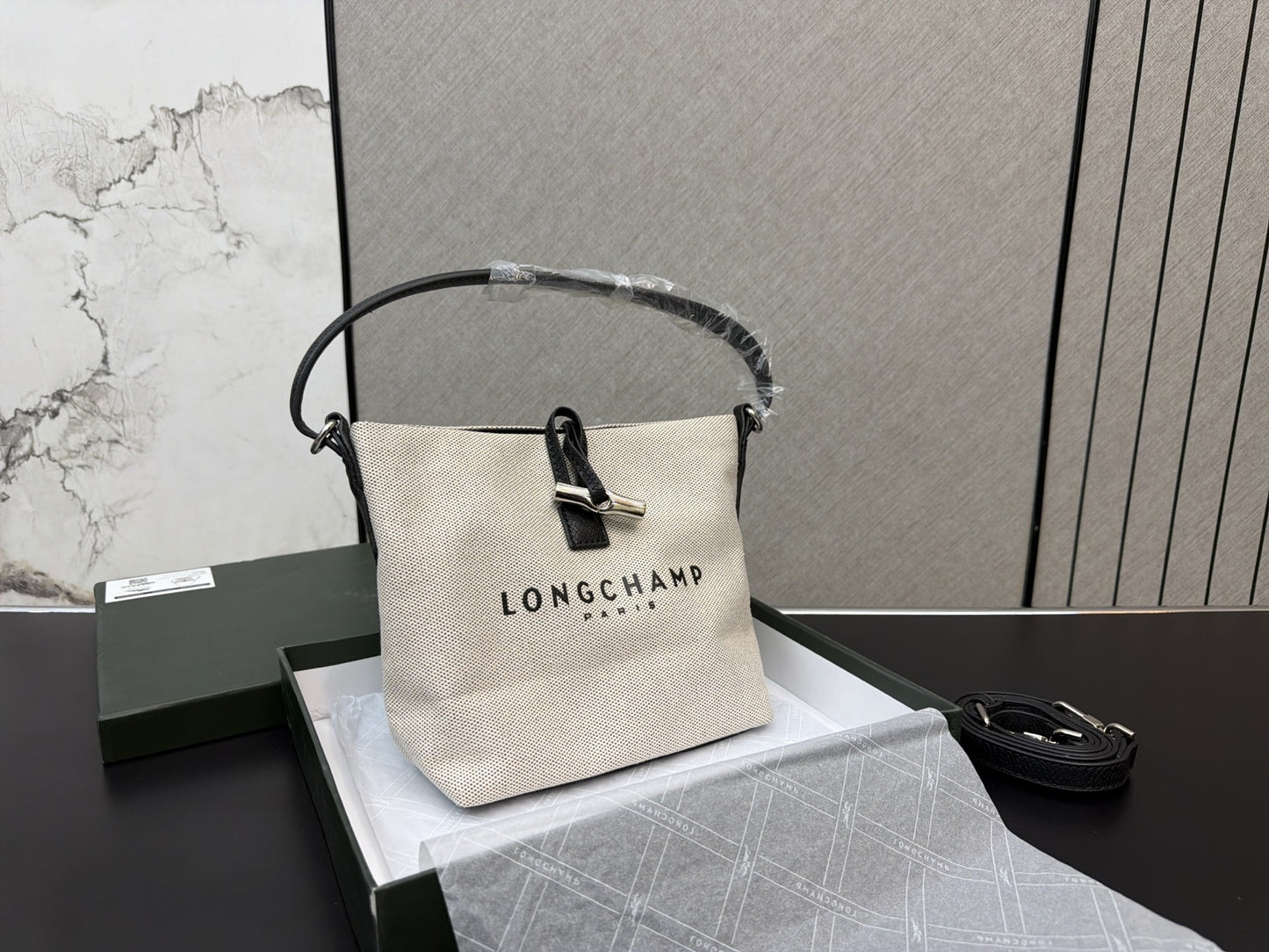 Longchamp Canvas Printed Handbag