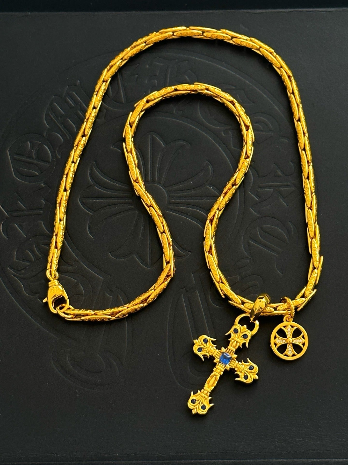 Chrome Hearts Sterling Silver Cross Necklace