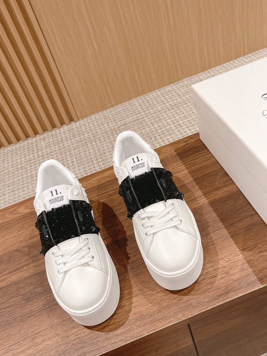 Valentino Calfskin Leather Sneakers