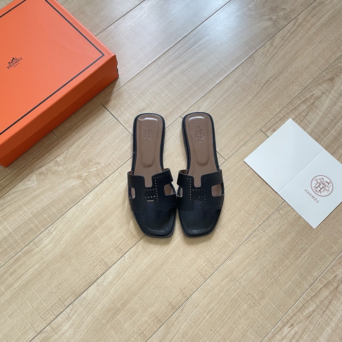 Hermes Leather Slides