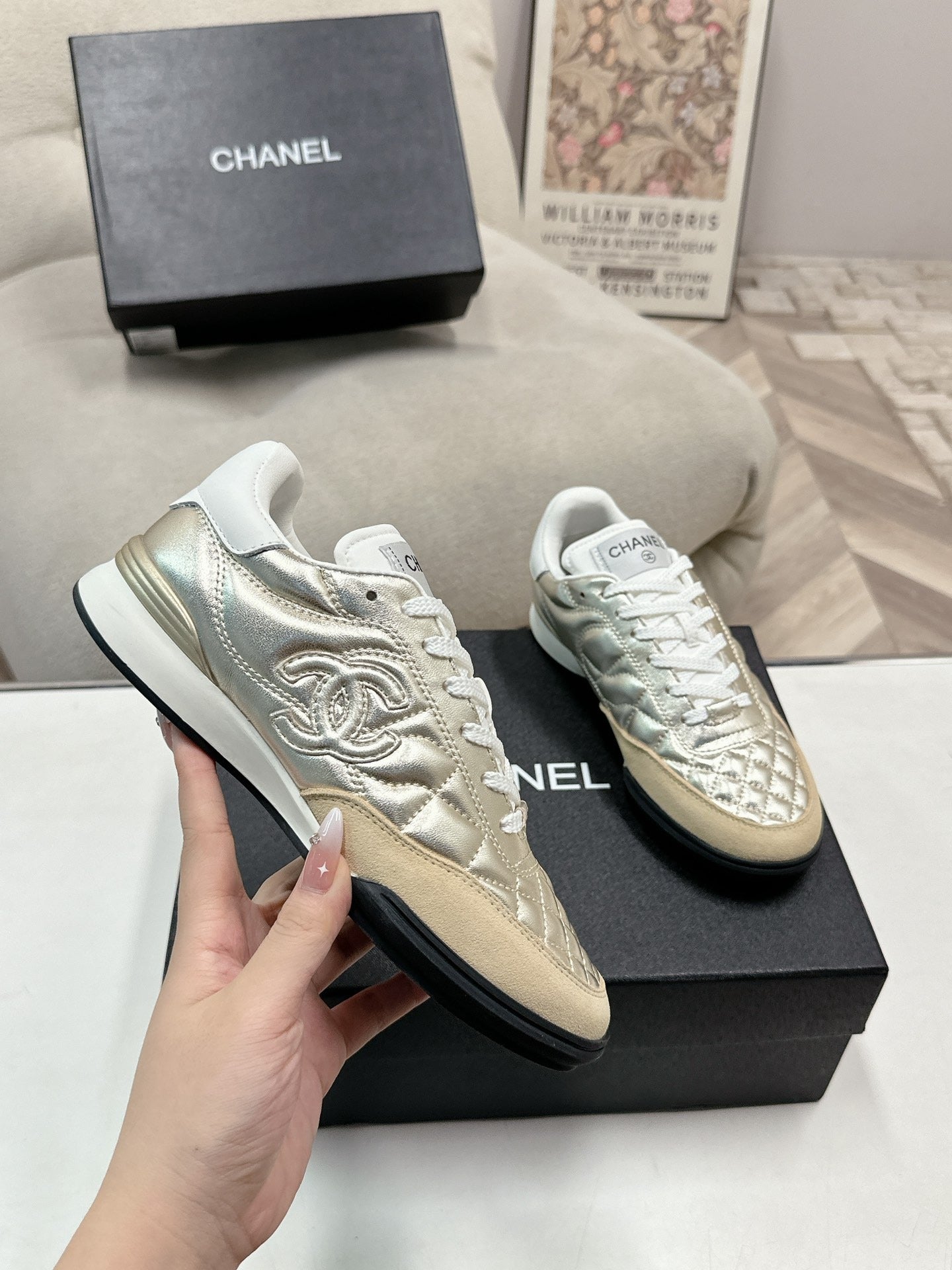 Chanel Lambskin Leather Sneakers