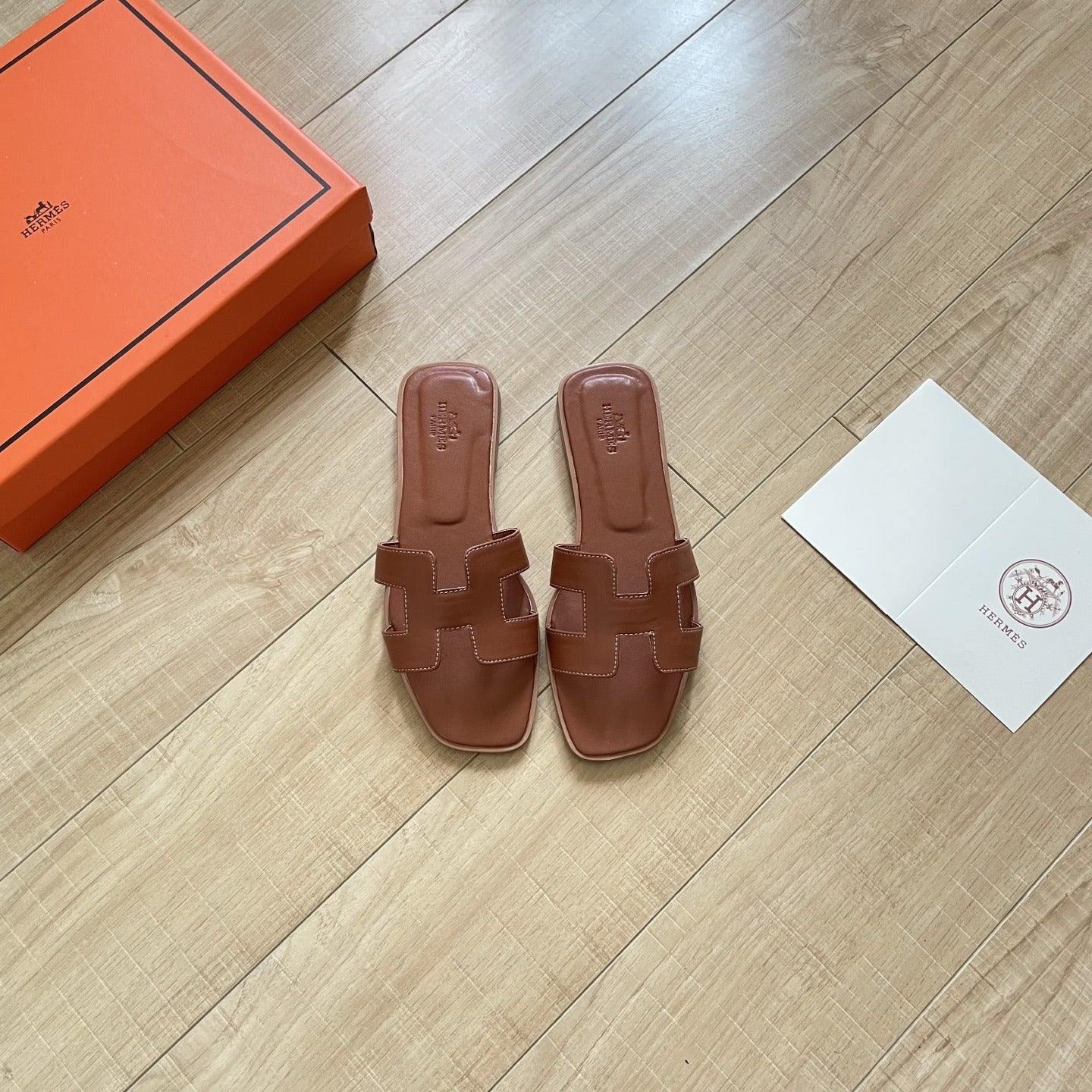 Hermes Leather Slides
