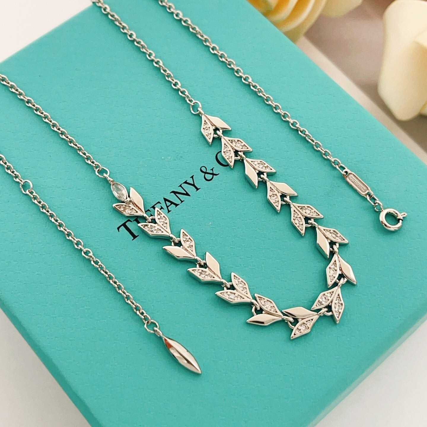 Tiffany & Co. Silver Brass Necklace