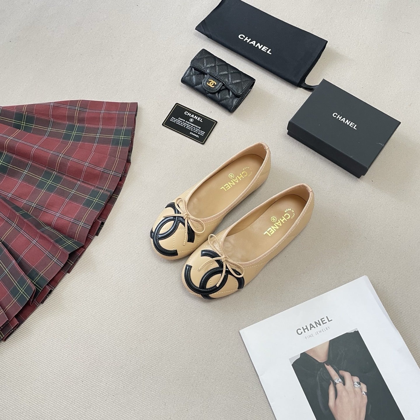 Chanel Leather Ballet Flats