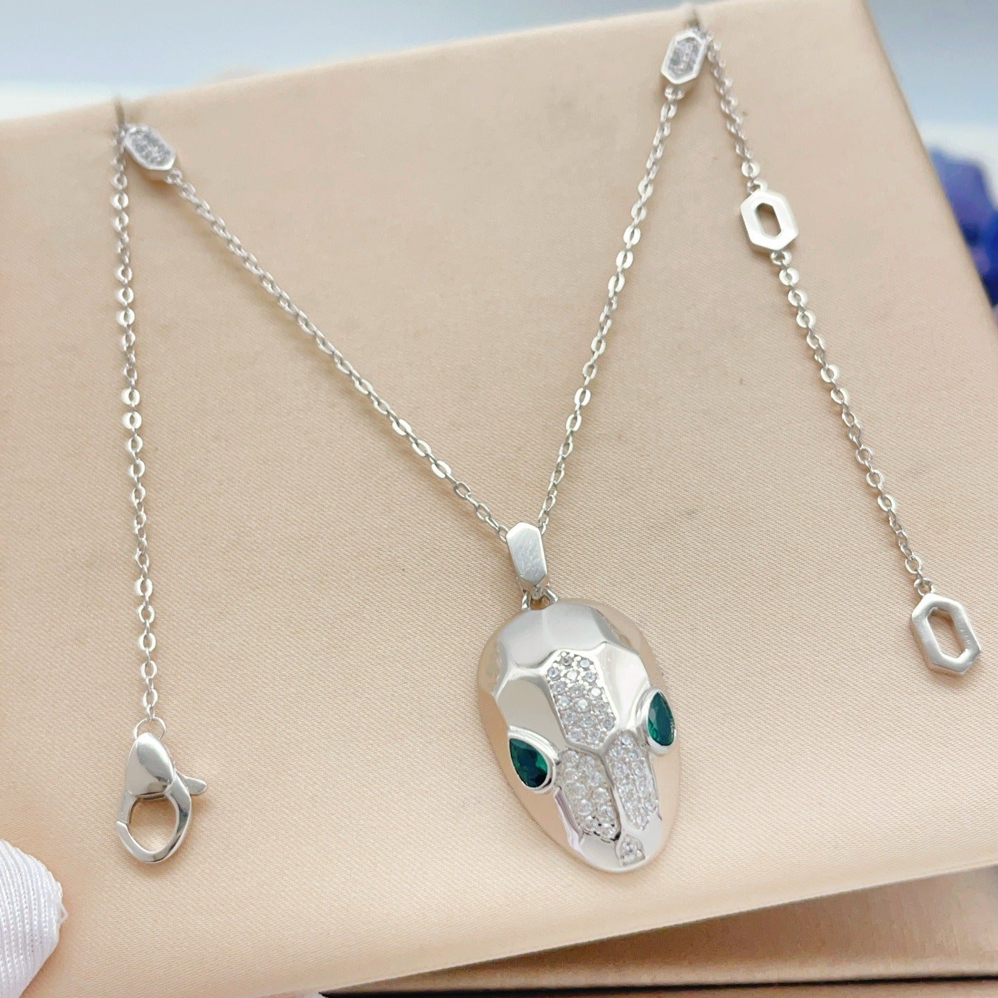 Bvlgari Silver Brass Serpent Necklace