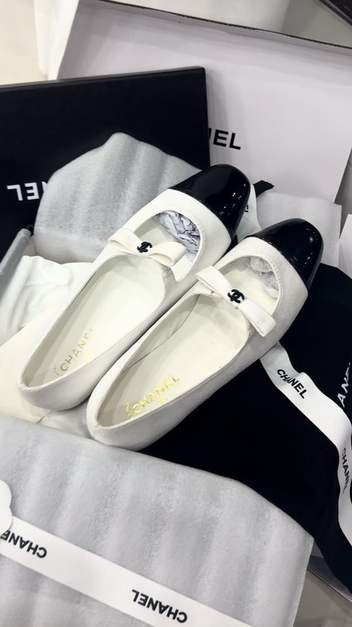 Chanel Patent Leather Bow Shoes