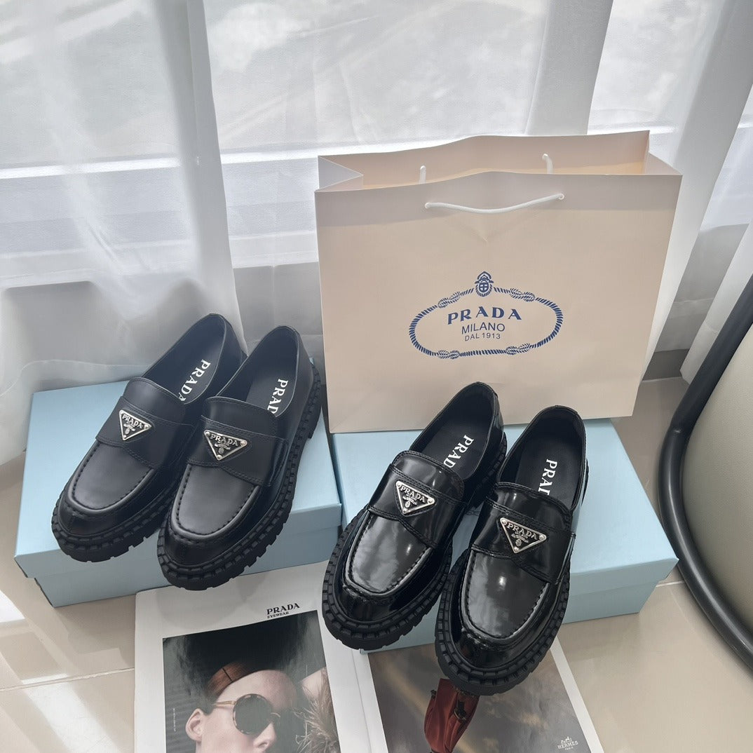 Prada Lambskin Leather Dress Shoes