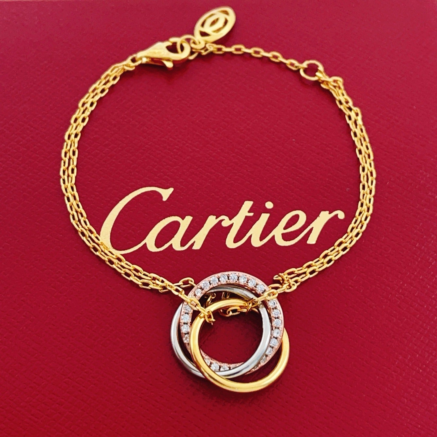 Cartier Gold Brass Colorblock Bracelet