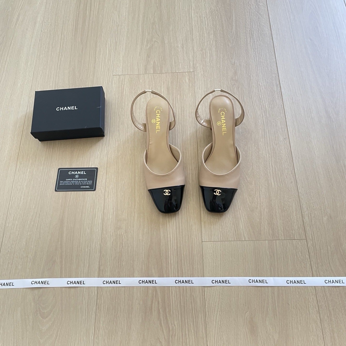 Chanel Leather Colorblock Sandals