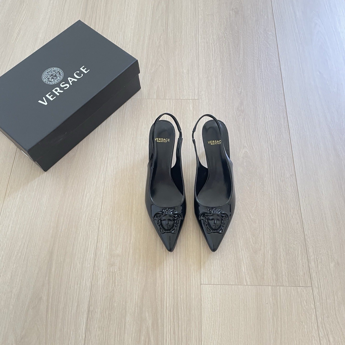 Versace Lambskin Leather Sandals