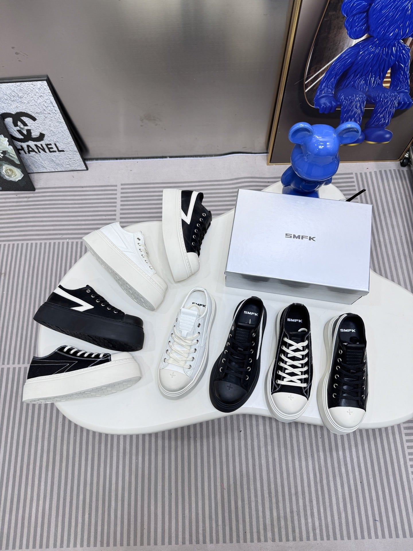 Chanel Canvas & Lambskin Leather Shoes