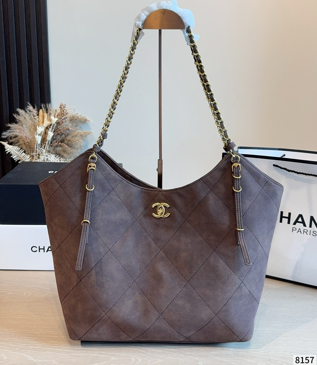 Chanel Suede Logo Handbag
