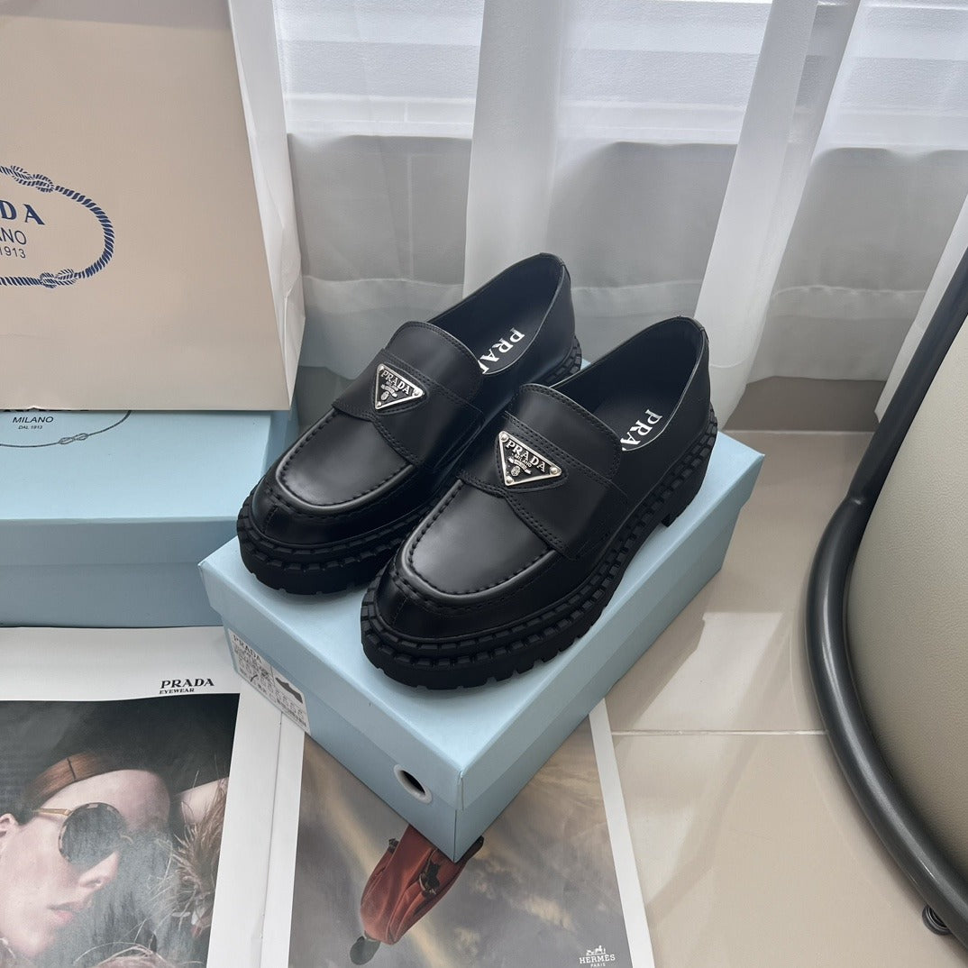 Prada Lambskin Leather Loafers