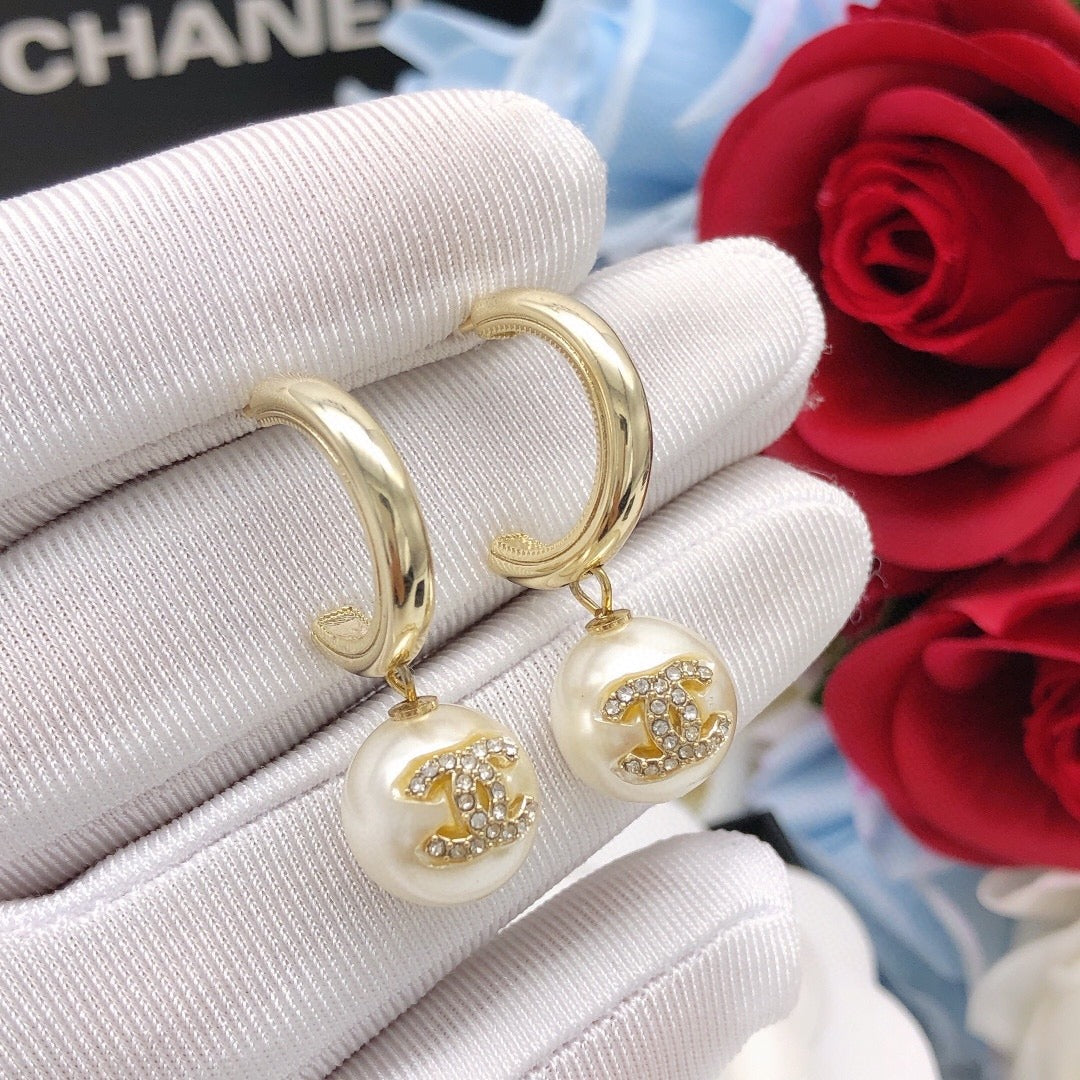 Chanel Pearl Earrings