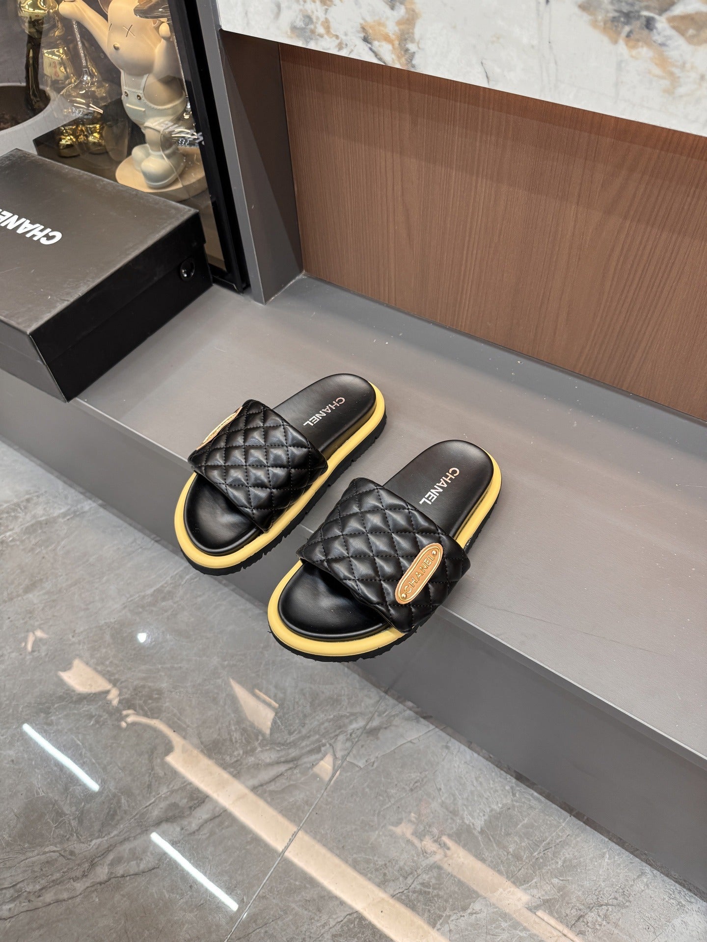 Chanel Lambskin Leather Slides