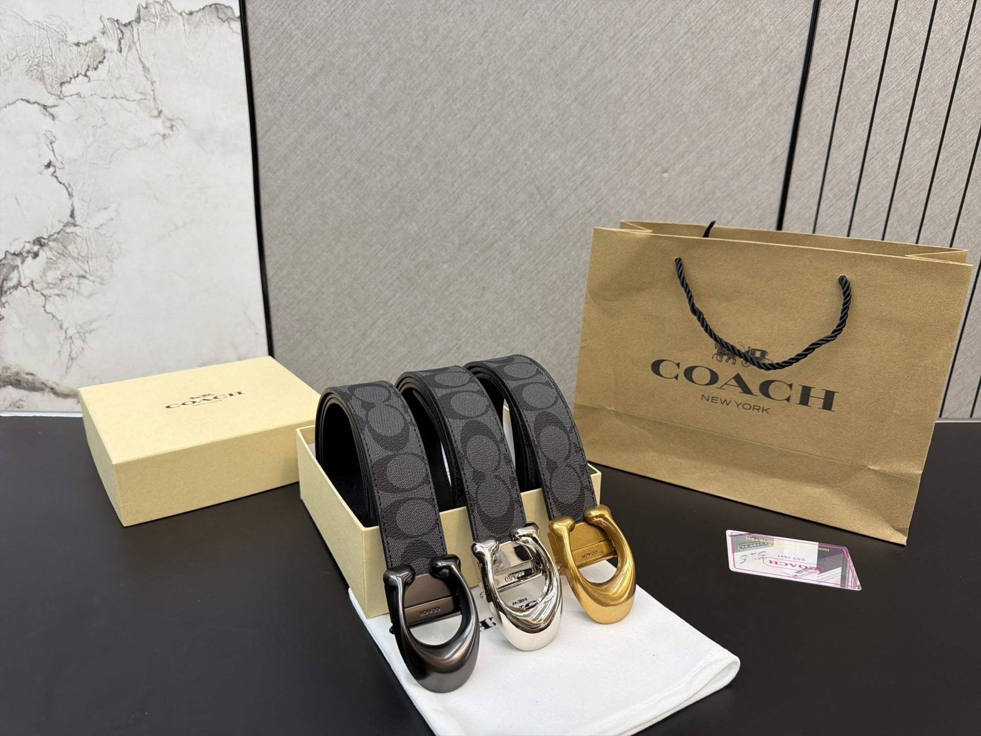 Coach Men Leather Sandals