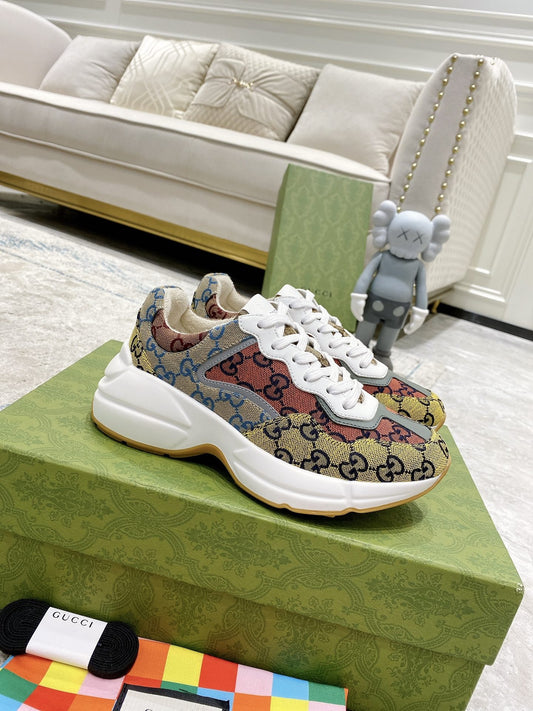Gucci Lambskin Leather Logo Sneakers