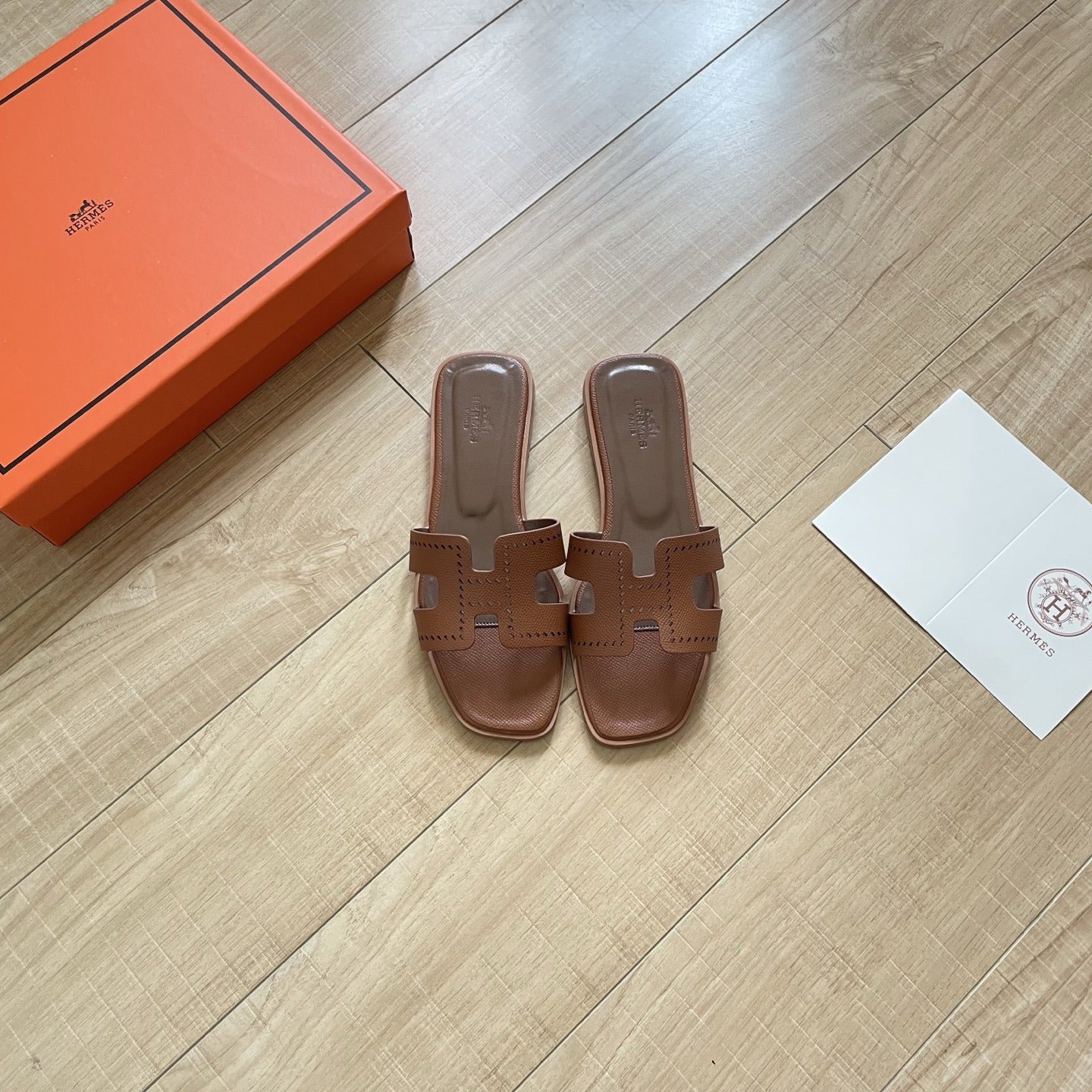 Hermes Leather Slides