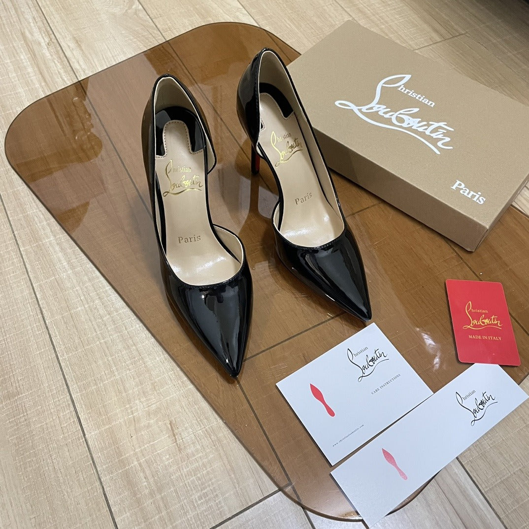 Jimmy Choo Patent Leather & Lambskin Leather Heels