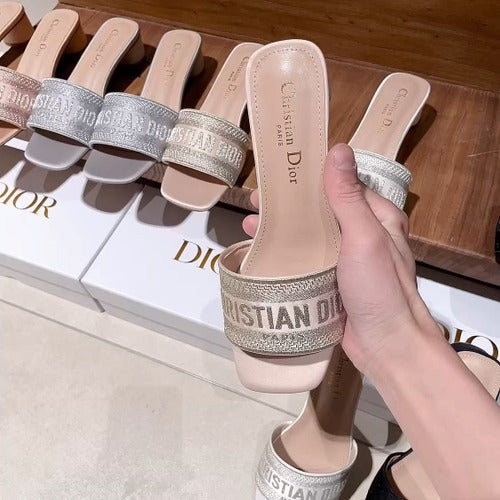 Dior Embroidered Slides