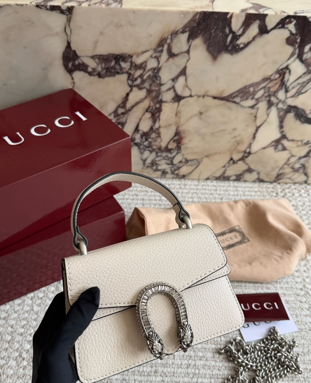 Gucci Leather Dionysus Clutch