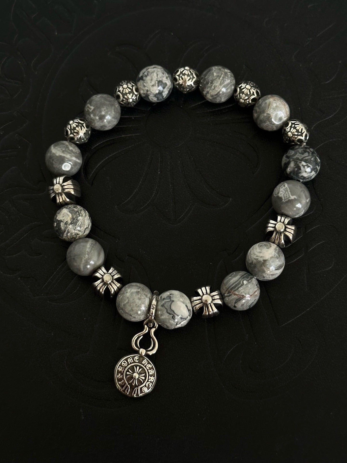 Chrome Hearts Sterling Silver Cross Bracelet