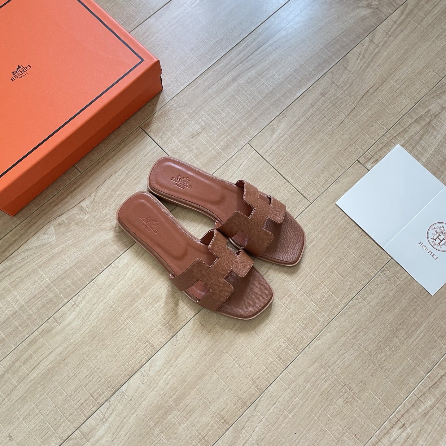 Hermes Leather Slides
