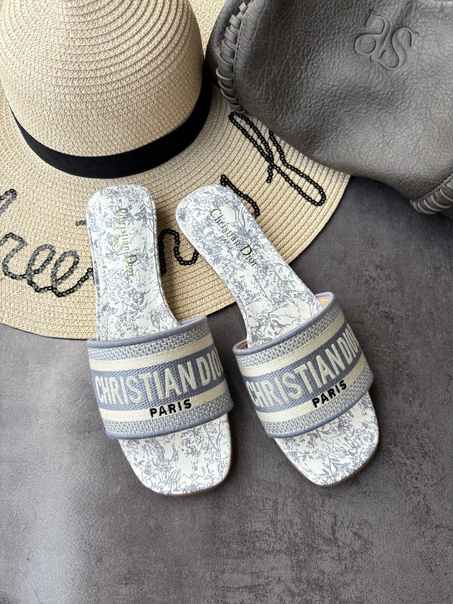 Dior Square Toe Slides