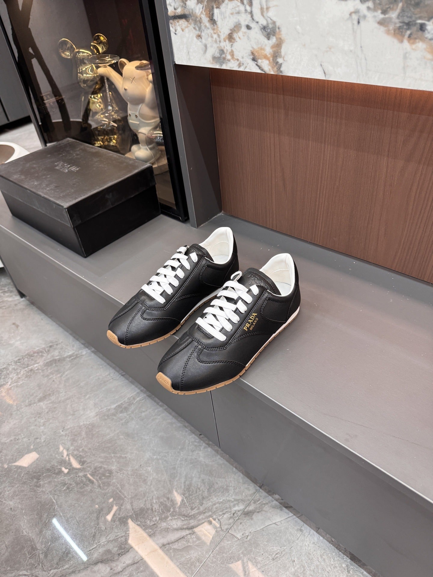 Prada Lambskin Leather Sneakers