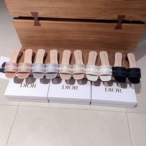 Dior Embroidered Slides