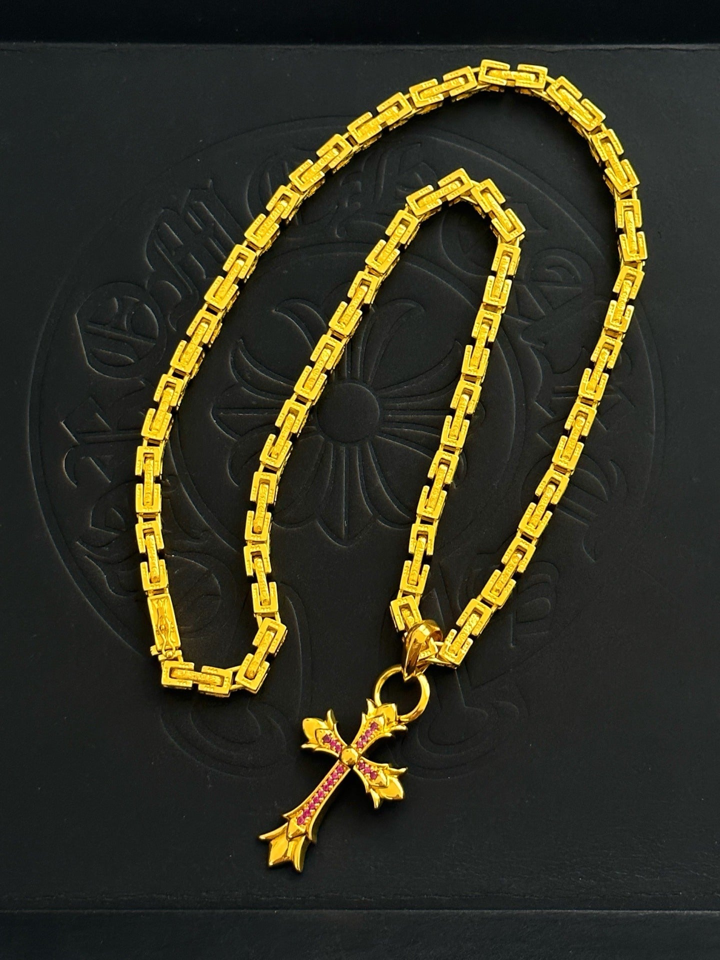 Chrome Hearts Sterling Silver Cross Necklace