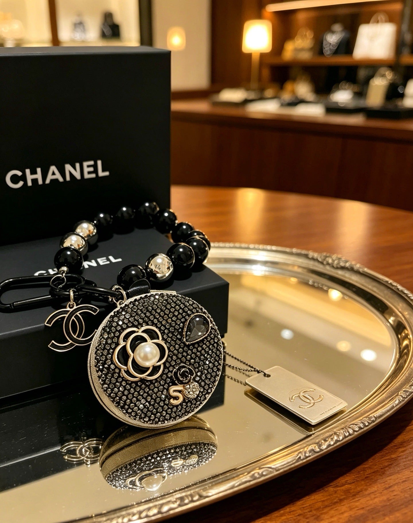 Chanel Vintage-Finish Keychain