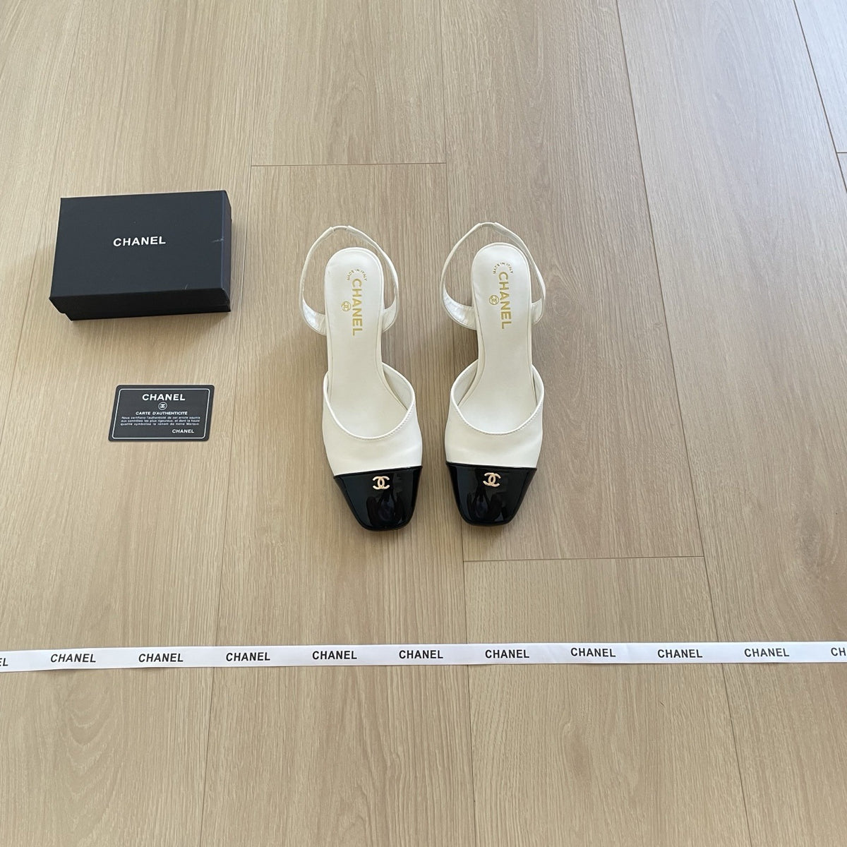 Chanel Leather Colorblock Sandals