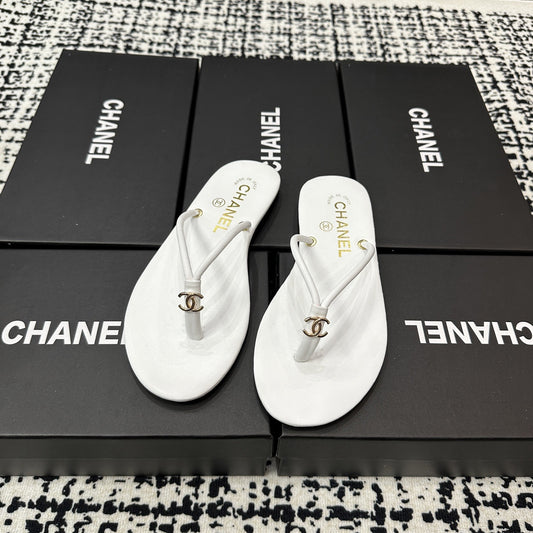Chanel Lambskin Leather Slides