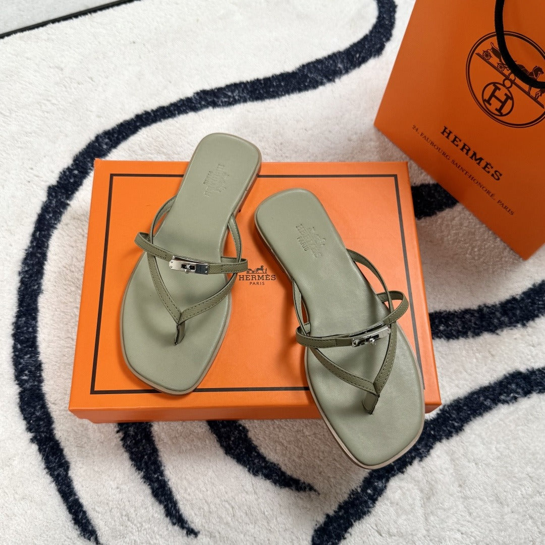 Hermes Leather Logo Slides