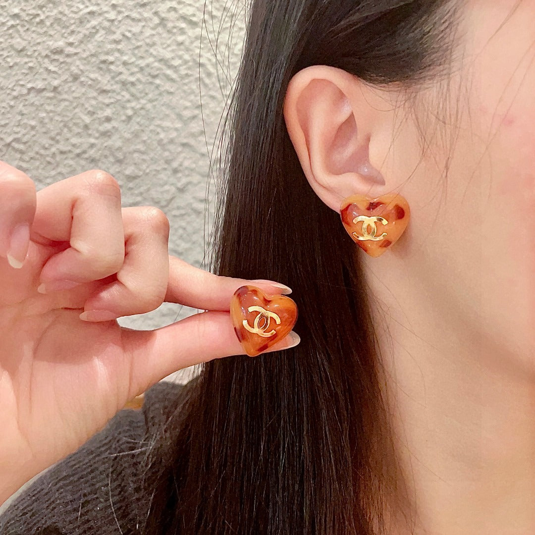 Chanel Heart Earrings