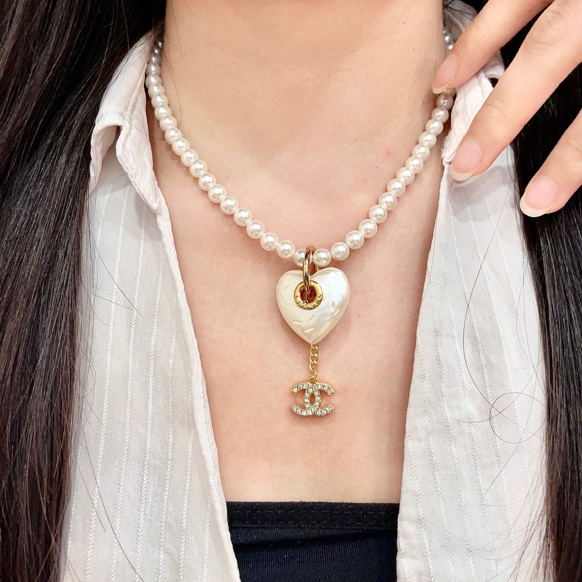 Chanel Logo Necklace