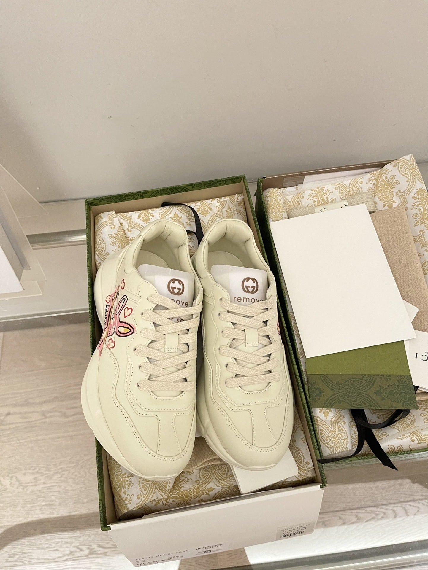Gucci Calfskin Leather Sneakers