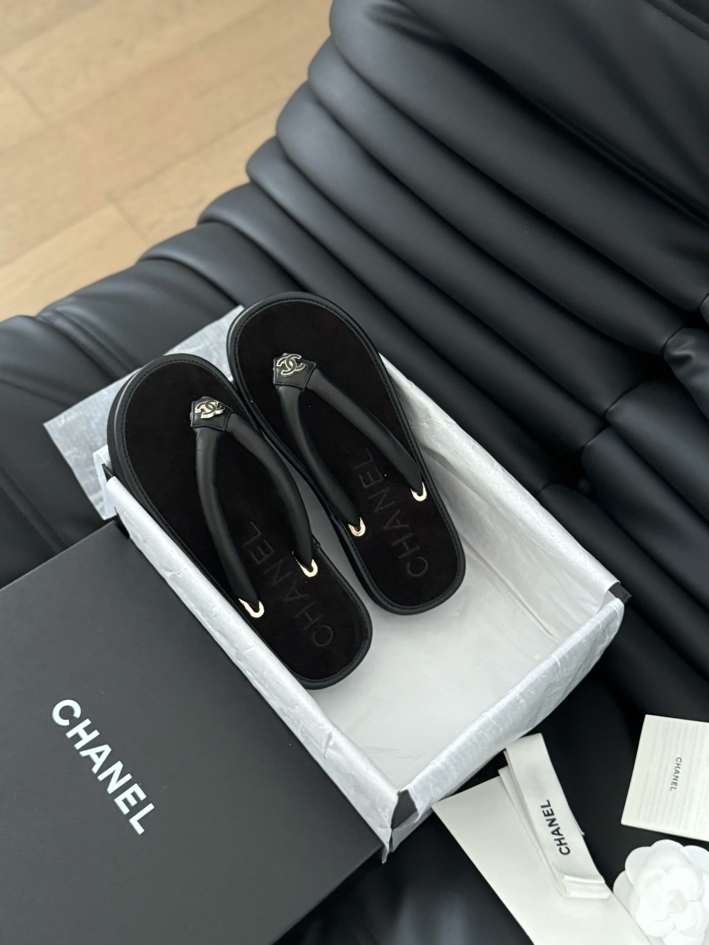 Chanel Leather Slides