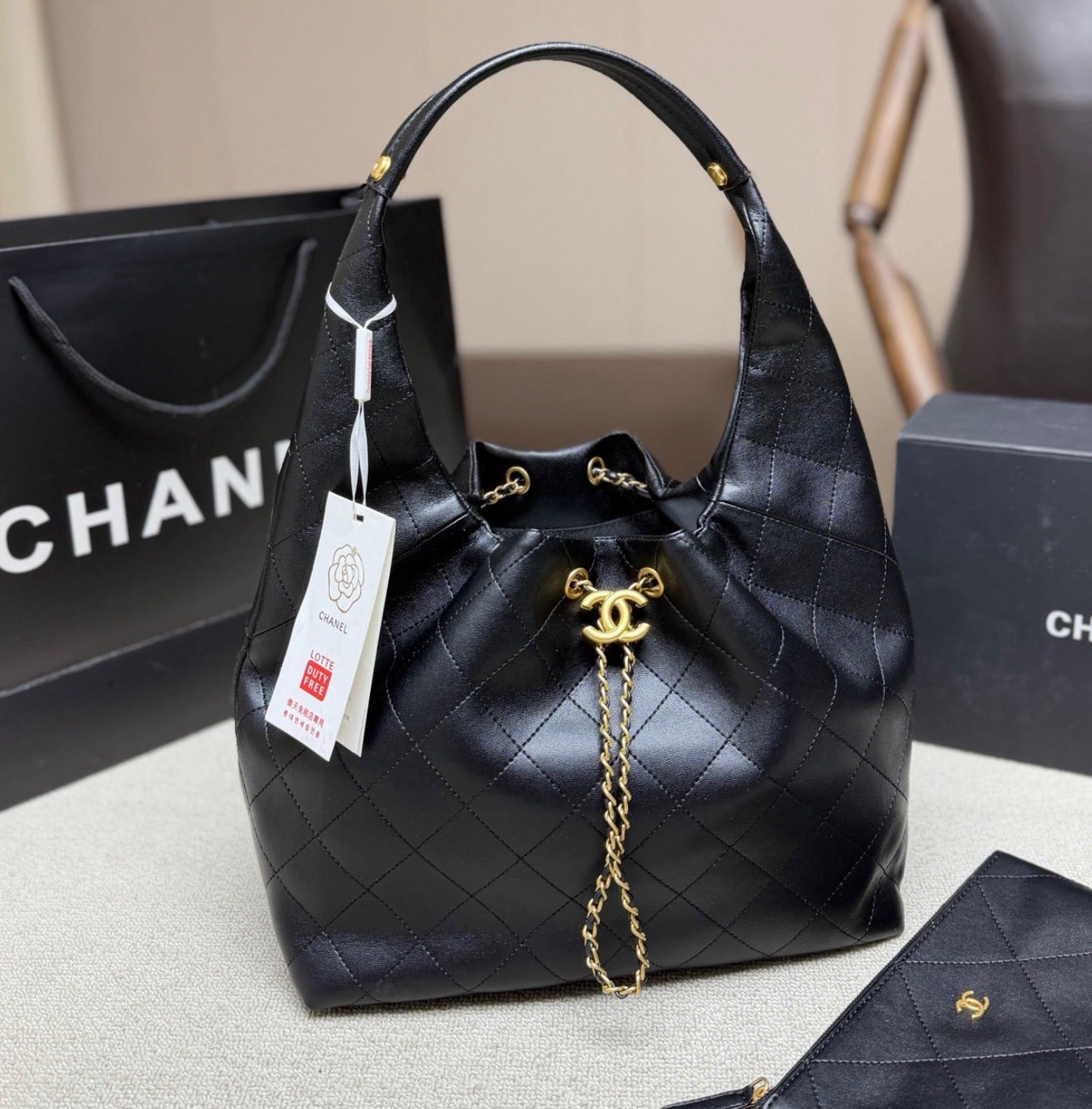 Chanel White Logo Handbag