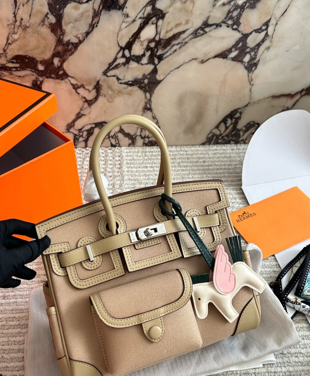Hermes Canvas Briefcase
