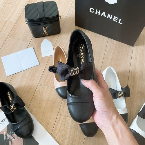 Chanel Leather Bow Shoes
