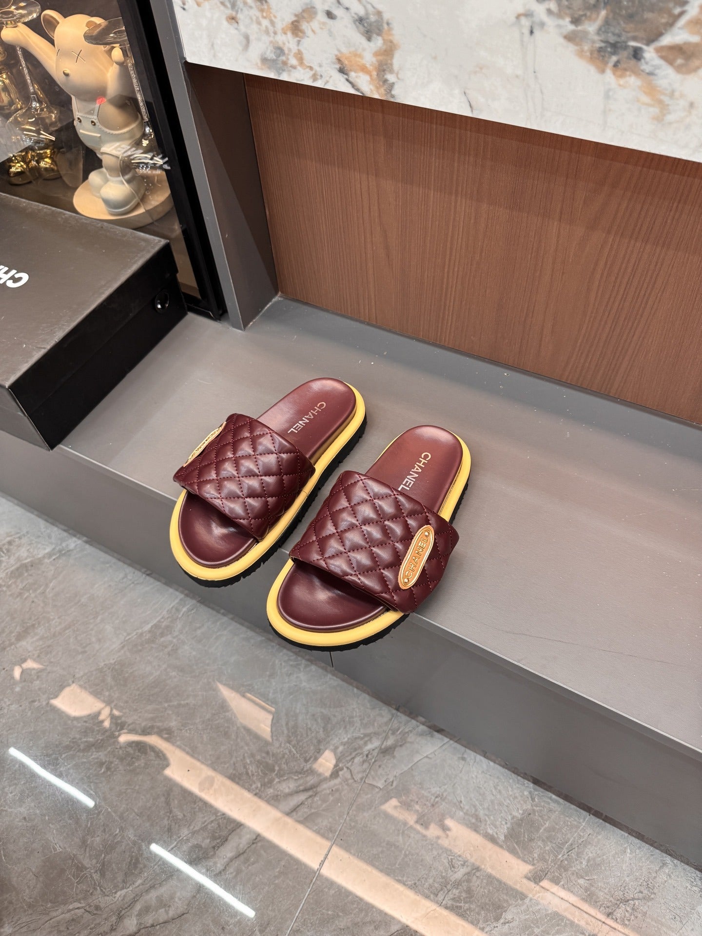 Chanel Lambskin Leather Slides